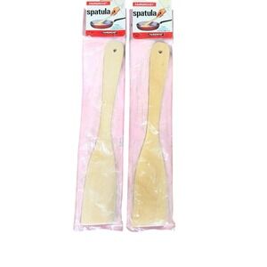 VTG FAIRGROVE Wooden Spatula Hardwood NOS 1983 Sealed Package‎ Lot of 2